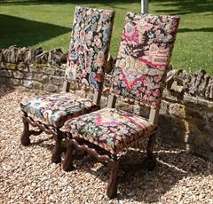 Antique Pair of Jacobean Style 19th Century Chairs 45h 20w 29d 17h seat _5.JPG